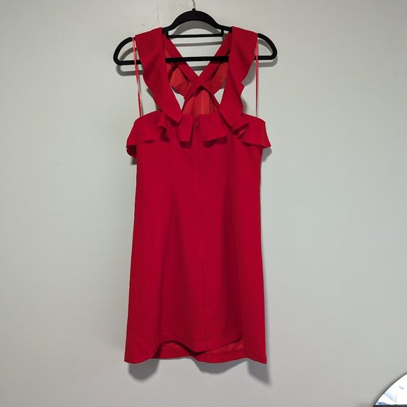 Banana Republic Ruffle Halter Dress in Red - Picture 6 of 7